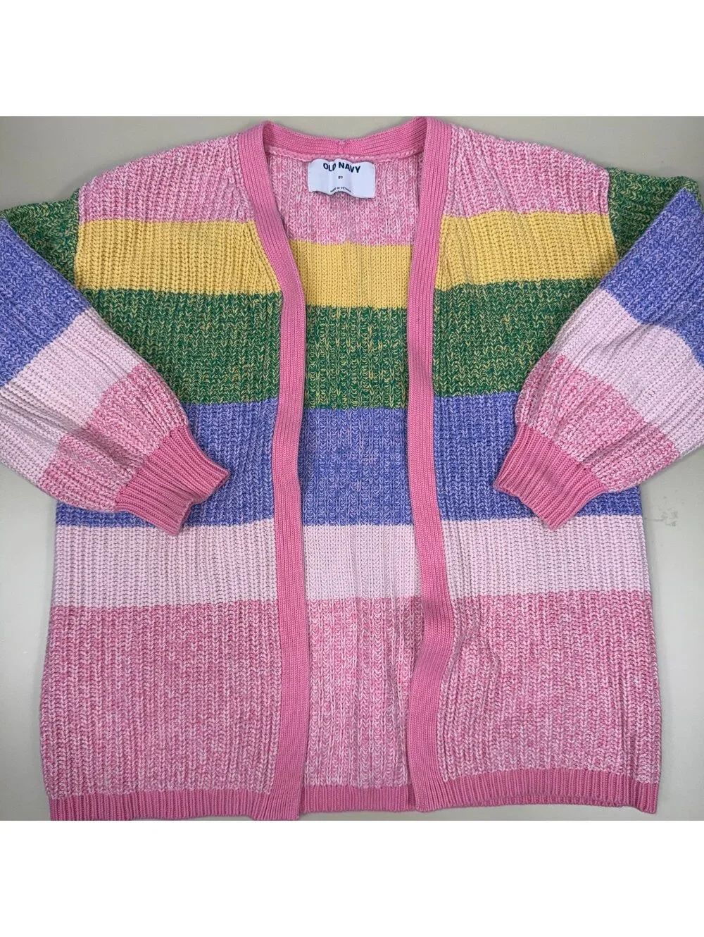 Old Navy Girls Size 5T Bundle Sweater & Rainbow Cardigan